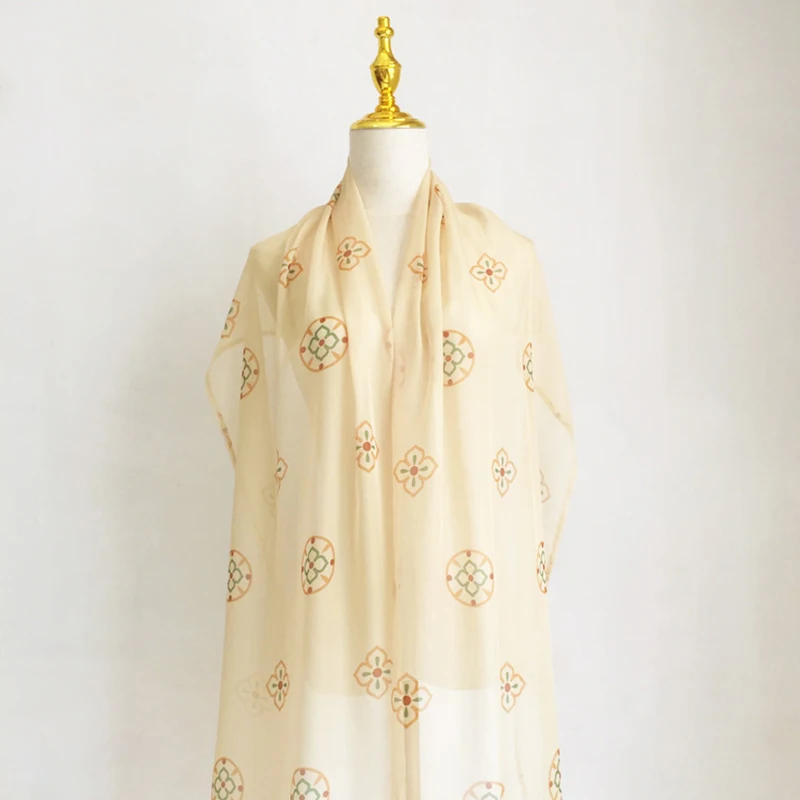 Ruban en mousseline de soie à fleurs, costume de danse traditionnelle chinoise des prHub, banderole d'opéra Hanfu, long châle de danse fluide, injplanchers f