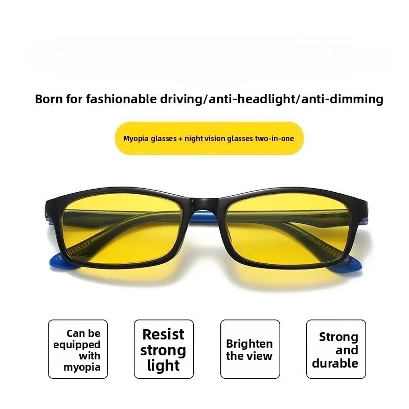 Lunettes de myopie de Vision nocturne haute définition, Anti-éblouissement et Anti-lumière brillante, nuances de conduite classiques, dioptrie 0 à-4.0