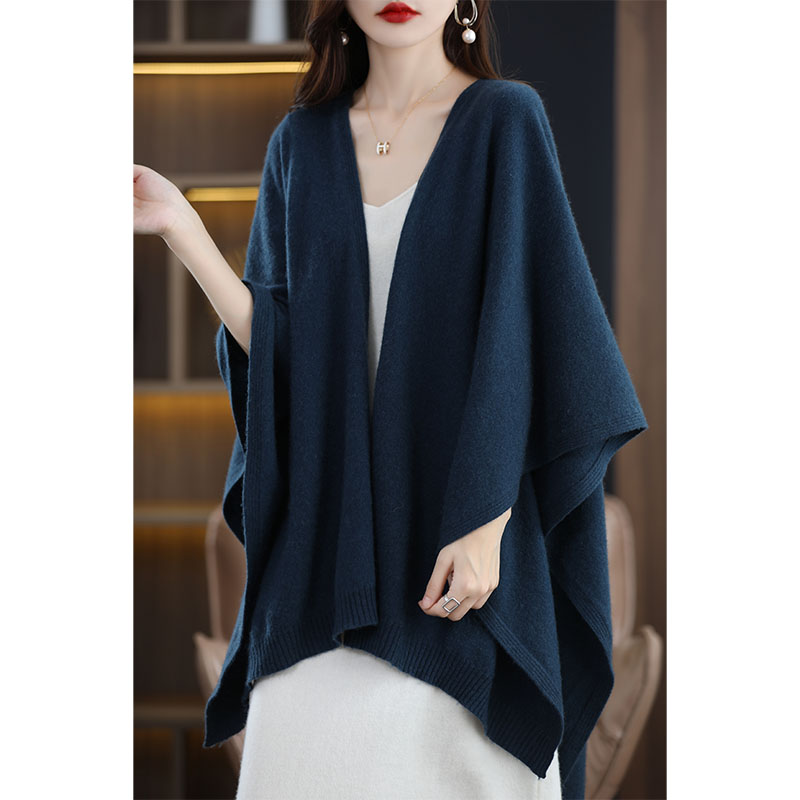 100% laine mérinos femmes grande taille pull décontracté Simple Cardigan laine tricots automne hiver vêtements chauds écharpe châles