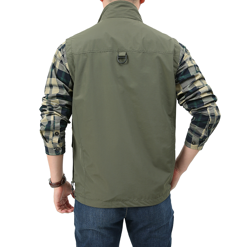Gilet sans manches avec de nombreuses poches pour homme, gilet de voyage, de pêche, de randonnée, pour photographe, 5XL
