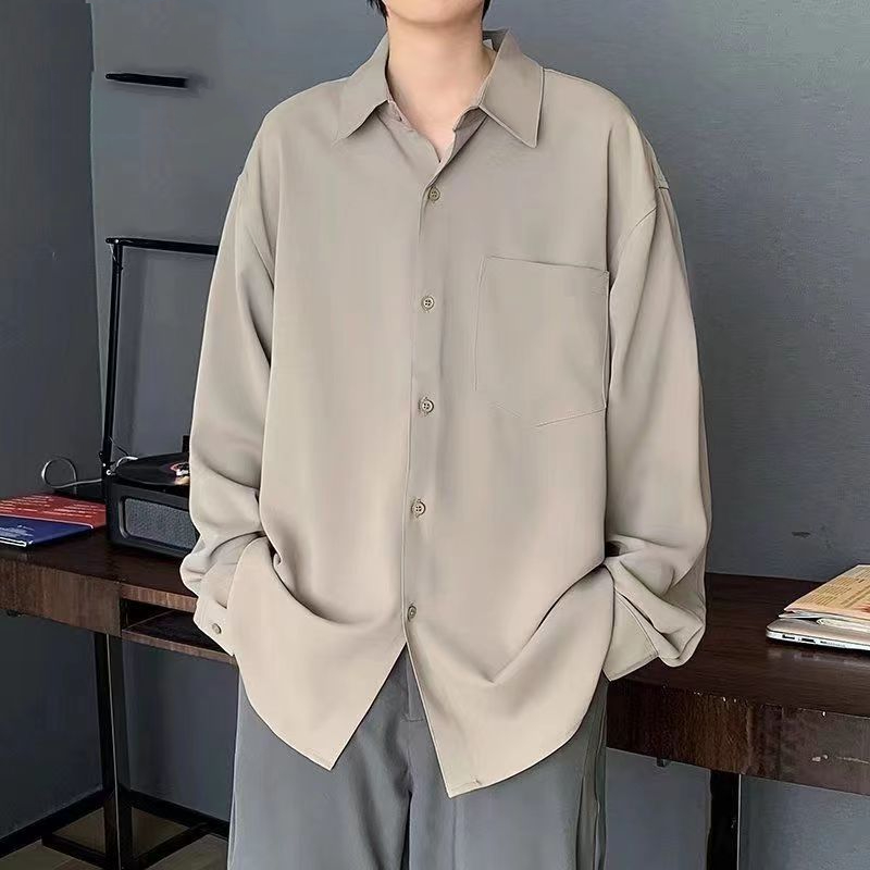Chemise polyvalente à manches longues pour hommes, vêtements intérieurs sans fer, chemise patchwork à boutons, haut décontracté, léger, style Mmob