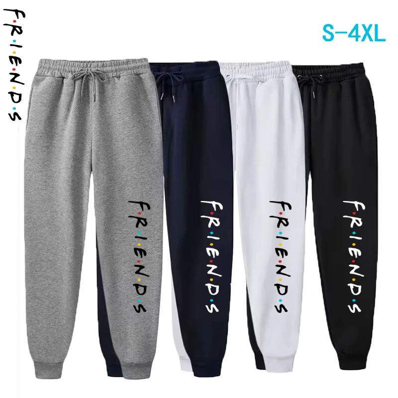 Femmes décontracté ample pantalons longs en plein air mode amis lettre imprimé pantalon printemps automne hiver polaire sport pantalons de survêtement