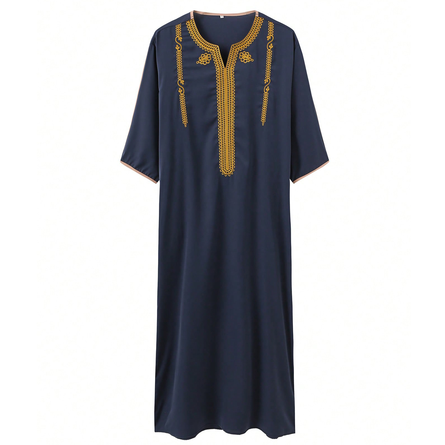 Robes pour hommes musulmans Robes brodées amples Thobe arabe Style ethnique traditionnel décontracté Thawb vêtements de prière islamique marocain Dr