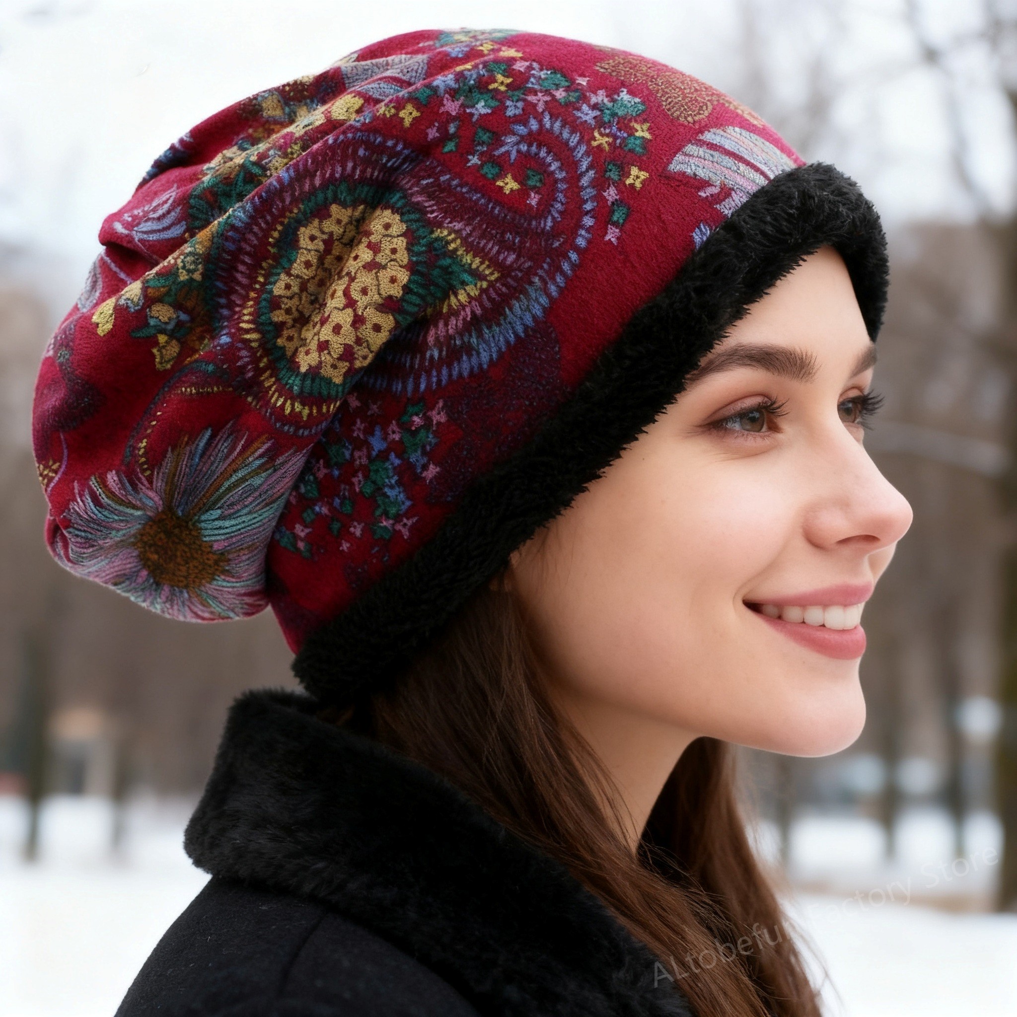 Écharpe chaude pour filles, bonnets Skullies pour femmes, marque de mode, Design Vintage, chapeaux à double usage pour dames, automne et hiver, BHT058