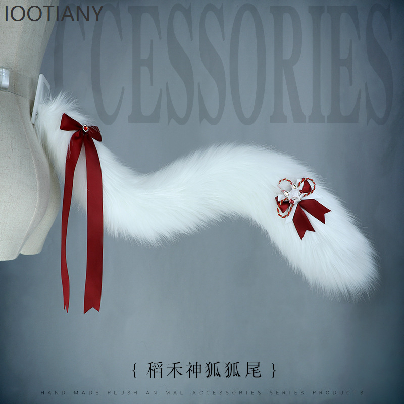 IOOTIANY Bandeau oreilles de renard avec clochettes et nœud, accessoires de cosplay japonais mignons, pour exposition de bandes dessinées, fête, costume de renard, coiffe de déguisement 2026