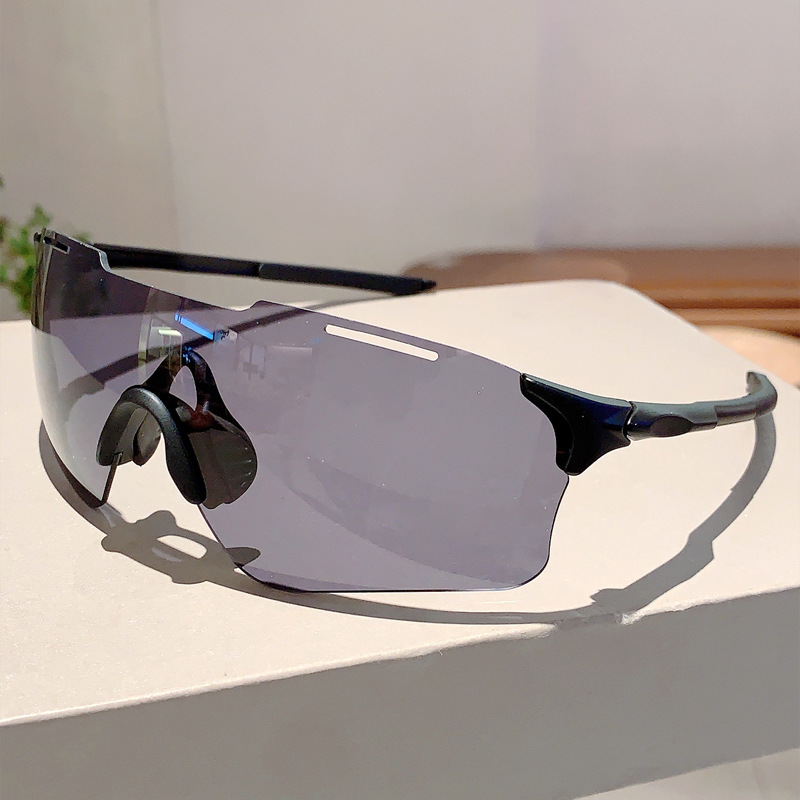 Lunettes de soleil de sport à la mode pour hommes et femmes, pour randonnée, cyclisme, Cool, réfléchissant, miroir, sans bords