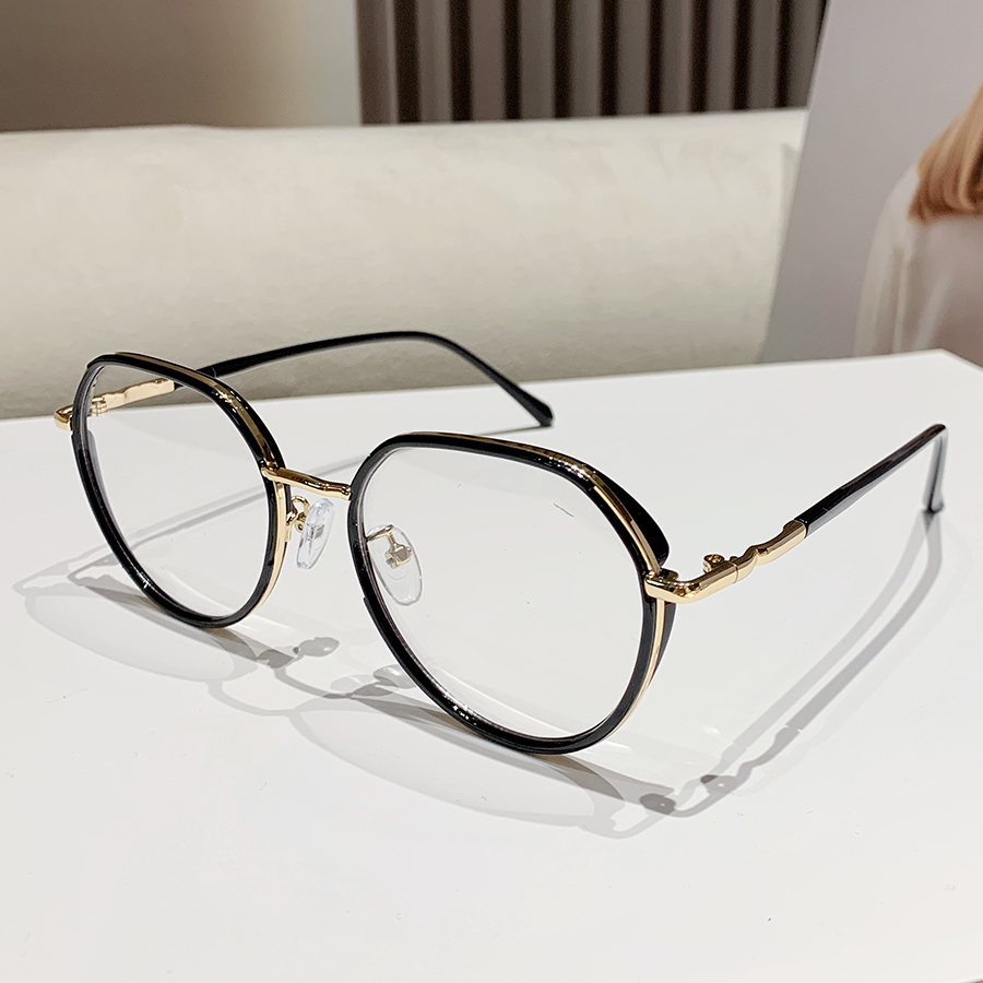 Lunettes polyvalentes à grande monture à la mode, verres plats amincissants pour le visage, Style de banlieue unisexe, adaptées à toutes les saisons