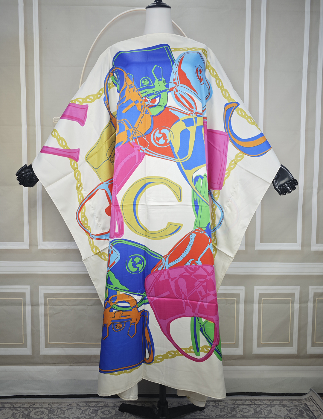 Koweït 2025 mode blogueur été sergé soie imprimé caftan robe Boho dame africaine Boho ample Abaya plage fête Caftan Boubou