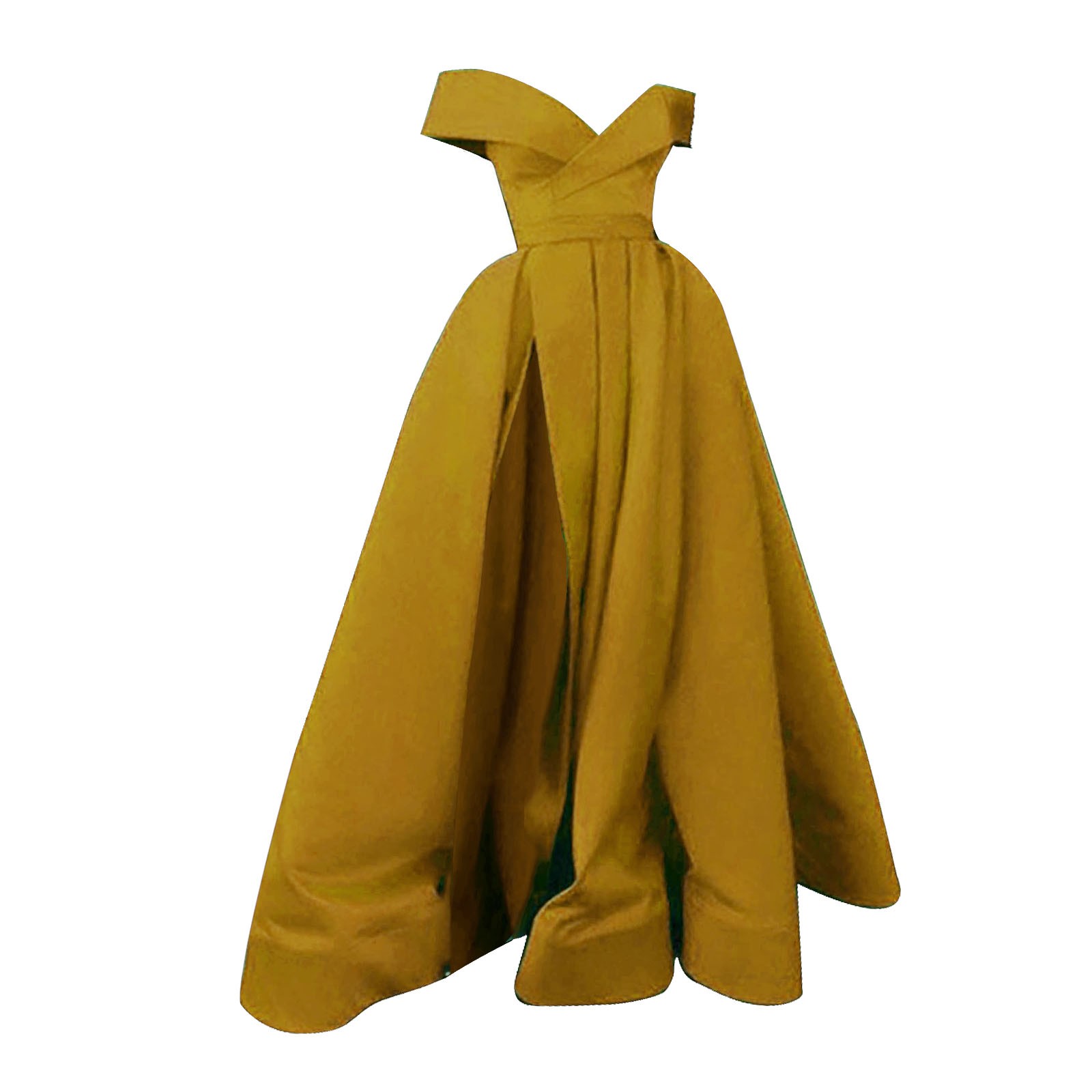 Robe de Cocktail en Mousseline de Soie pour Femme, Tenue Rétro Française, Coupe Basse, Col en V, Fente Latérale, Vêtement Éducatif
