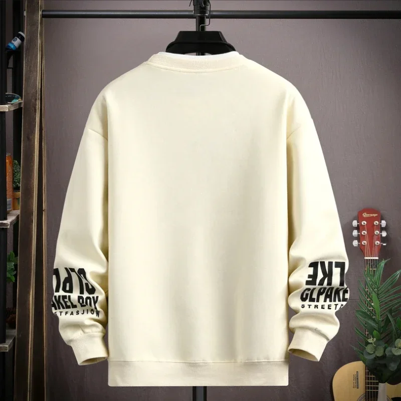 2025 nouveaux sweats pour hommes S-5XL sweats à capuche automne lettres imprimées à manches longues T-shirt mode vêtements pour hommes col rond haut Harajuku