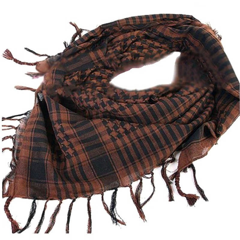 Écharpe Shemagh respirante pour homme et femme, écharpe tactique arabe, écharpe Keffiyeh tendance pour l'extérieur, écharpe à carreaux du désert, style militaire pour le camping