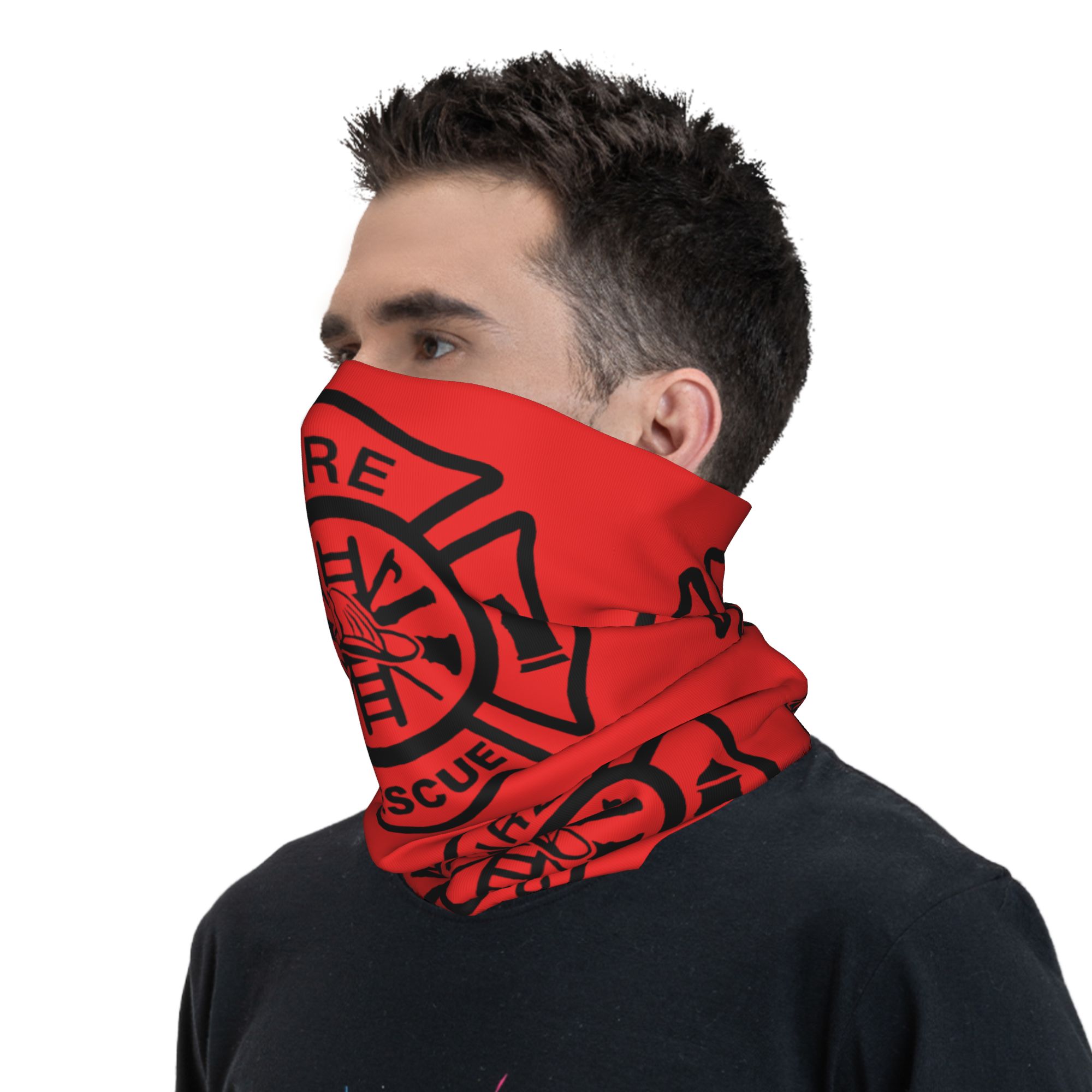 Cache-cou multifonction coupe-vent personnalisé pour pompiers, écharpe de protection faciale, bandeau tubulaire, cagoule pour femmes et hommes