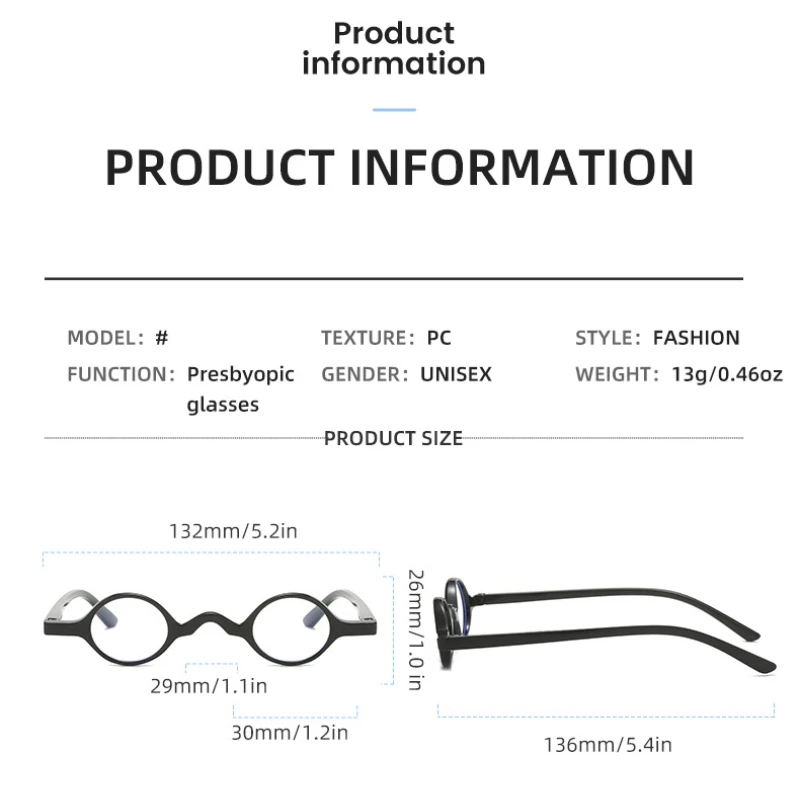 Petites lunettes de lecture rondes rétro de luxe pour hommes, lunettes anti-lumière bleue, lunettes d'hypermétropie vintage, lunettes de presbytie, haut de gamme