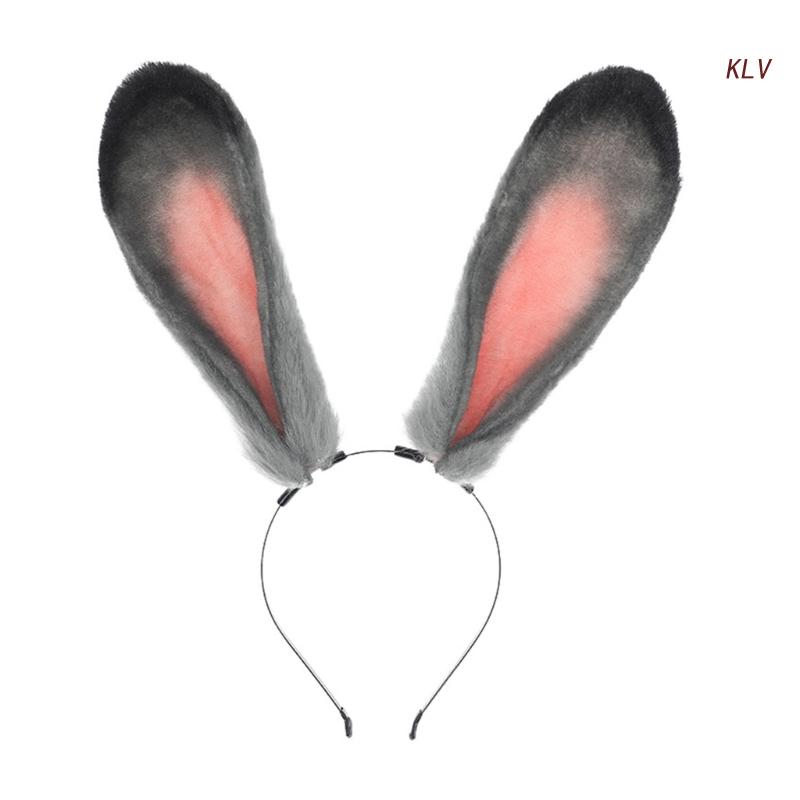 Serre-tête en peluche avec oreilles de lapin pour femme, serre-tête en peluche, idéal pour se laver le visage, idéal pour le printemps