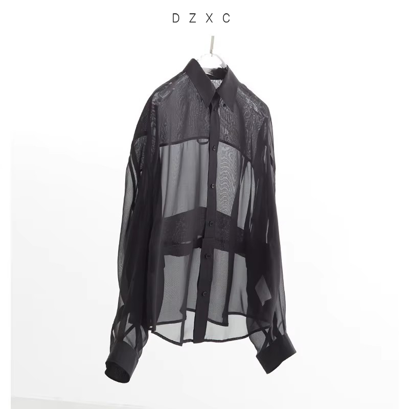 Chemisier Oversize 100 % Soie de Mûrier pour Femme, Haut Rafraîchissant et Respirant Anti-UV, Nouveau Style Été 2026