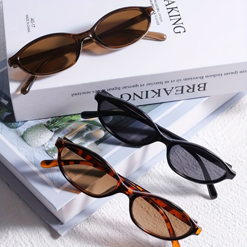 3 paires de lunettes de soleil tendance pour femmes, idéales pour la décoration quotidienne et la photographie en été