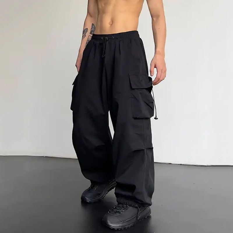 Pantalon cargo décontracté pour homme, streetwear classique, pantalon droit à jambes larges, vêtements de travail Wstring de proximité, mode