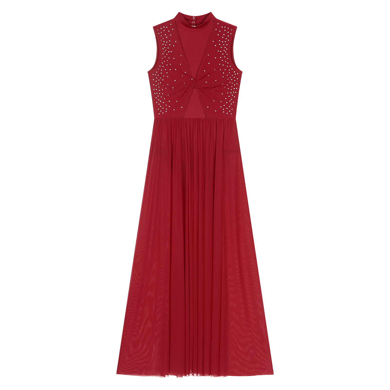 Robe de danse lyrique pour femmes, avec superposition en maille transparente torsadée et strass, idéale pour la gymnastique, le patinage artistique et la danse contemporaine