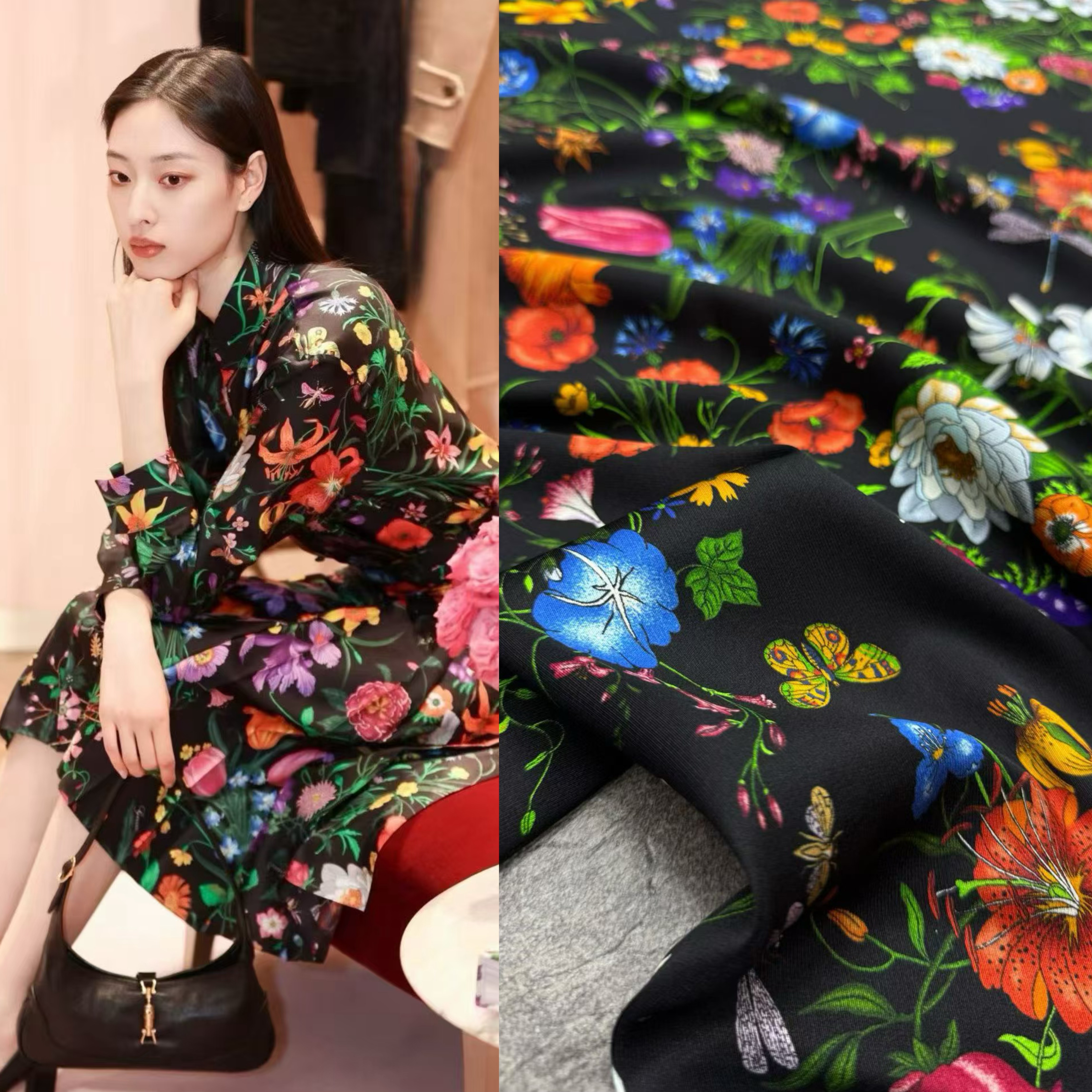 Tissu en twill extensible 100% soie de mûrier pour robe d'été haut de gamme DIY