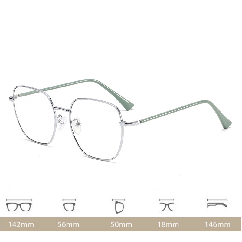 Lunettes de myopie à monture métallique pour femmes, Anti-lumière bleue, lunettes d'ordinateur, Style moins dioptrie, lentille de Prescription-2.25-2.75-2.5