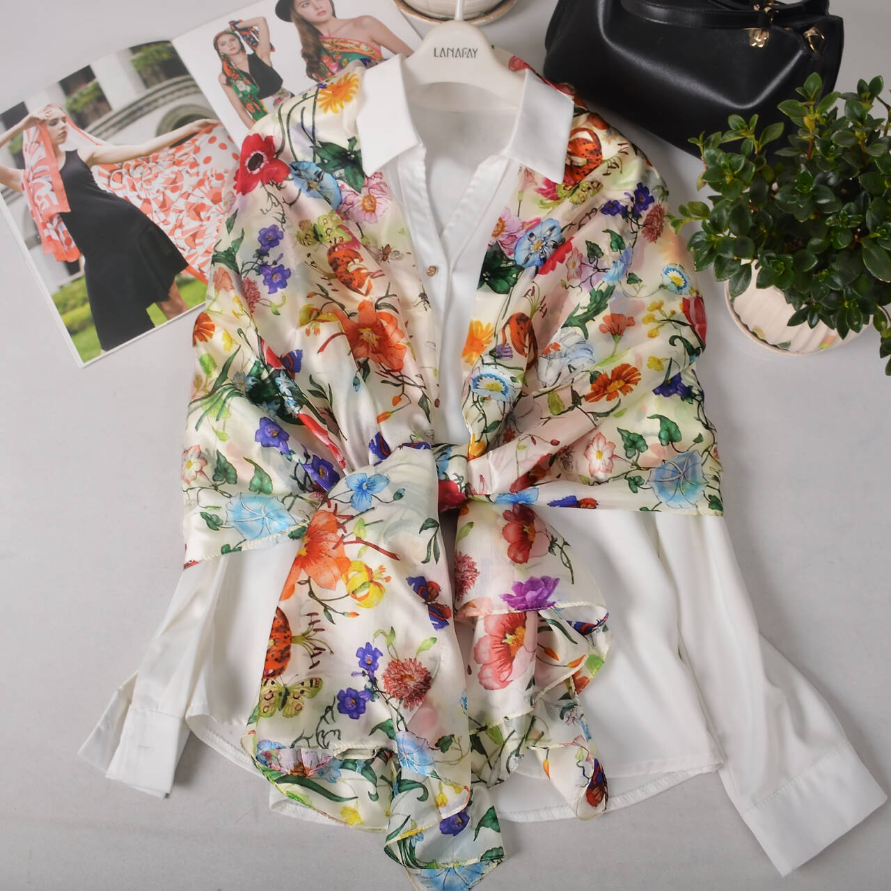 BYSIFA |   Blanc 100% mûrier soie écharpe châle femmes nouveau Design Floral été longue plage châle de luxe dames cou foulards Hijabs