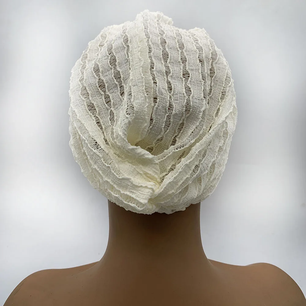 Turban brodé pour femme, bonnet respirant d'été, foulard musulman, sous-voile, chapeau chimio, Turbante mujer