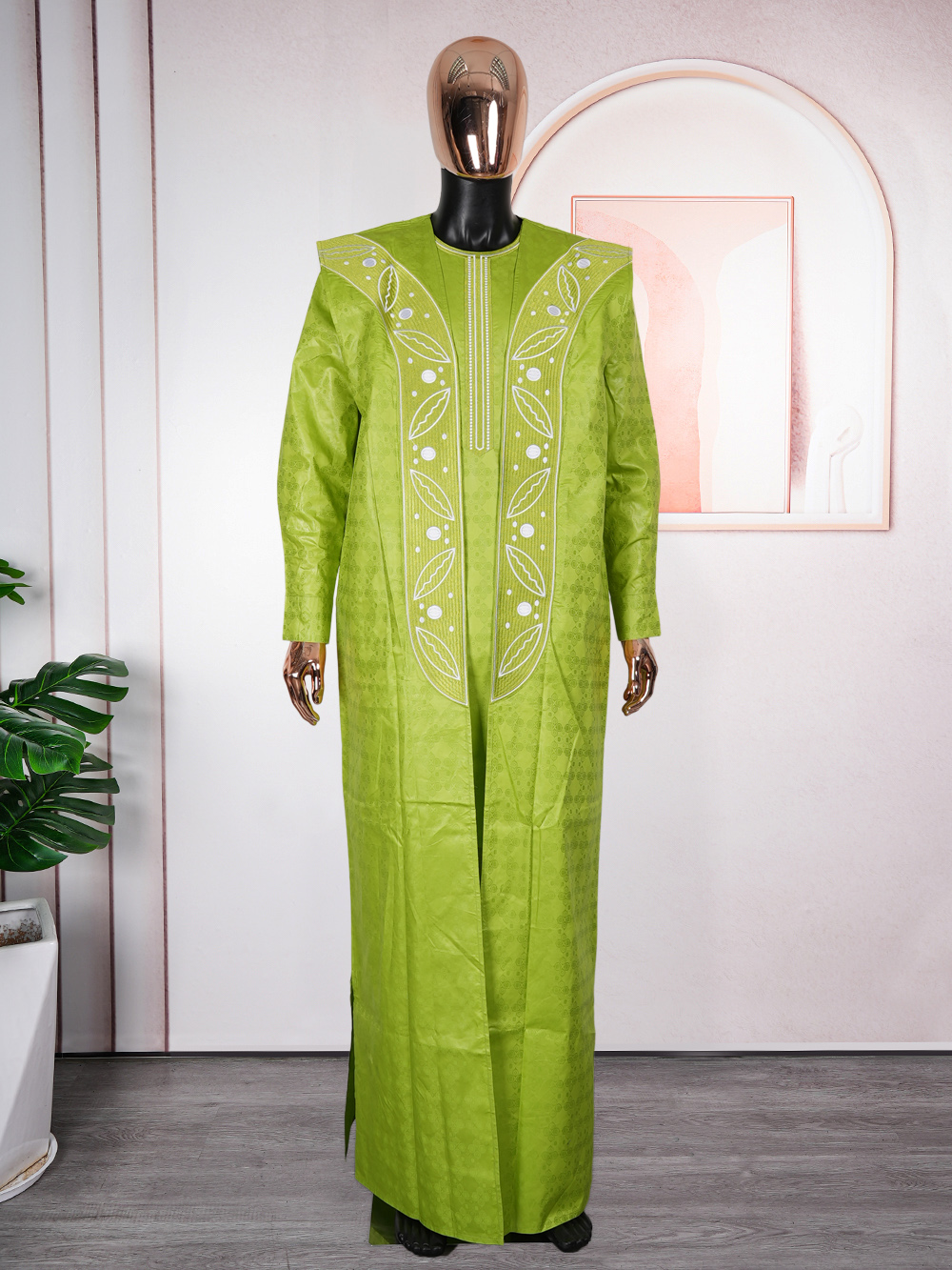 Vêtements africains pour hommes, 3 pièces, hauts à manches longues et pantalons, ensembles Dashiki traditionnels en bazin brodé avec manteau