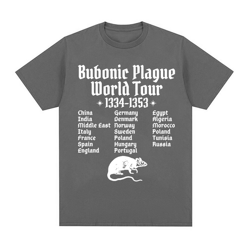 T-shirt unisexe Engines onic Plague World Tour, T-shirt gothique, Vintage, Décontracté, Drôle, Souris, Rat, Meme, Respiré, Streetwear, Hommes, Femmes