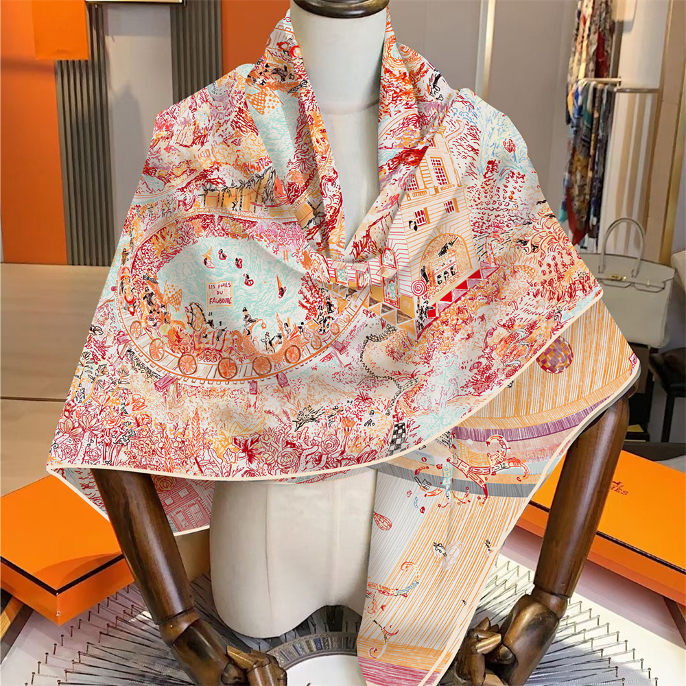 Écharpe en Soie et Cachemire 135CM pour Femme, Châles Imprimés, Pashmina Chaud, Foulards Carrés, Étoles, Hijabs de Marque, Grands Bandanas pour Femme