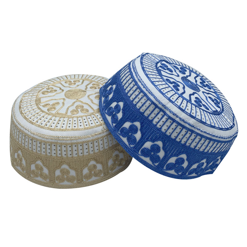 Chapeaux de prière musulmans pour hommes, broderie en coton, chapeau islamique d'Arabie saoudite, Kippa masculine zones me, casquette juive, écharpe de sauna pour hommes, vêtements, nouveau, 2023