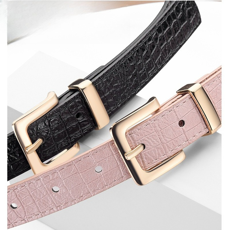 Nouvelle ceinture tendance pour femme, ceinture en cuir polyvalente à boucle ardillon pour femme, ceinture décorative simple pour pantalon