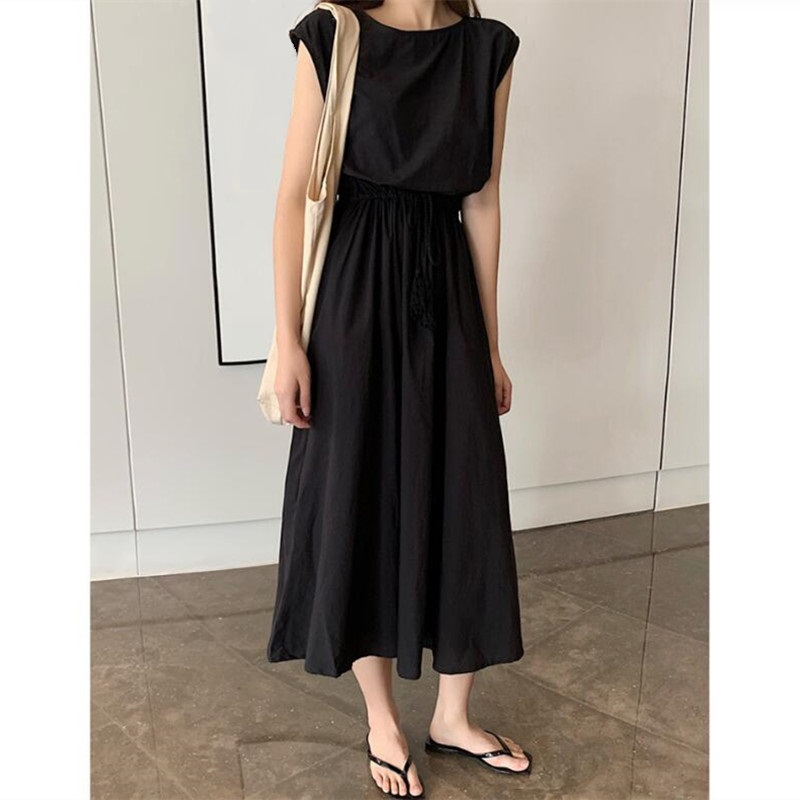Femmes robe à manches courtes robe d'été décontracté ample coton lin robe femme Vintage robe surdimensionnée à manches courtes robes de plage