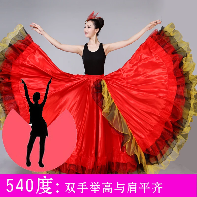Grande Jupe Trapèze pour Femme, Costume de brevd'Espagne, Spectacle de brevd'Ouverture sur Scène, Vêtements de Scène, pour Fille Adulte, Nouvelle Collection