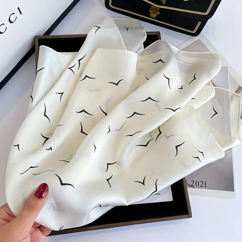 Marque de luxe 2024 foulard maigre écharpe pour femmes Satin rubans de soie Bandana dames cou cravate poignet enveloppement châle Echarpe