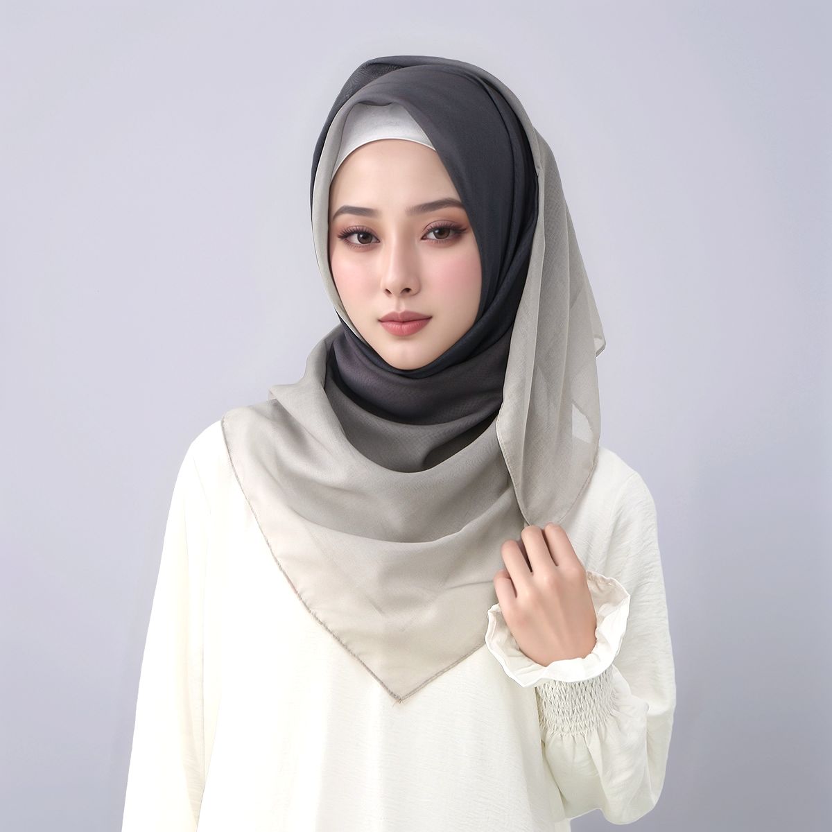 Nouveau Design dégradé carré écharpe femmes musulmanes Hijab coton Viscse Foulard bandeau châle enveloppement islamique Turban Foulard 110 cm