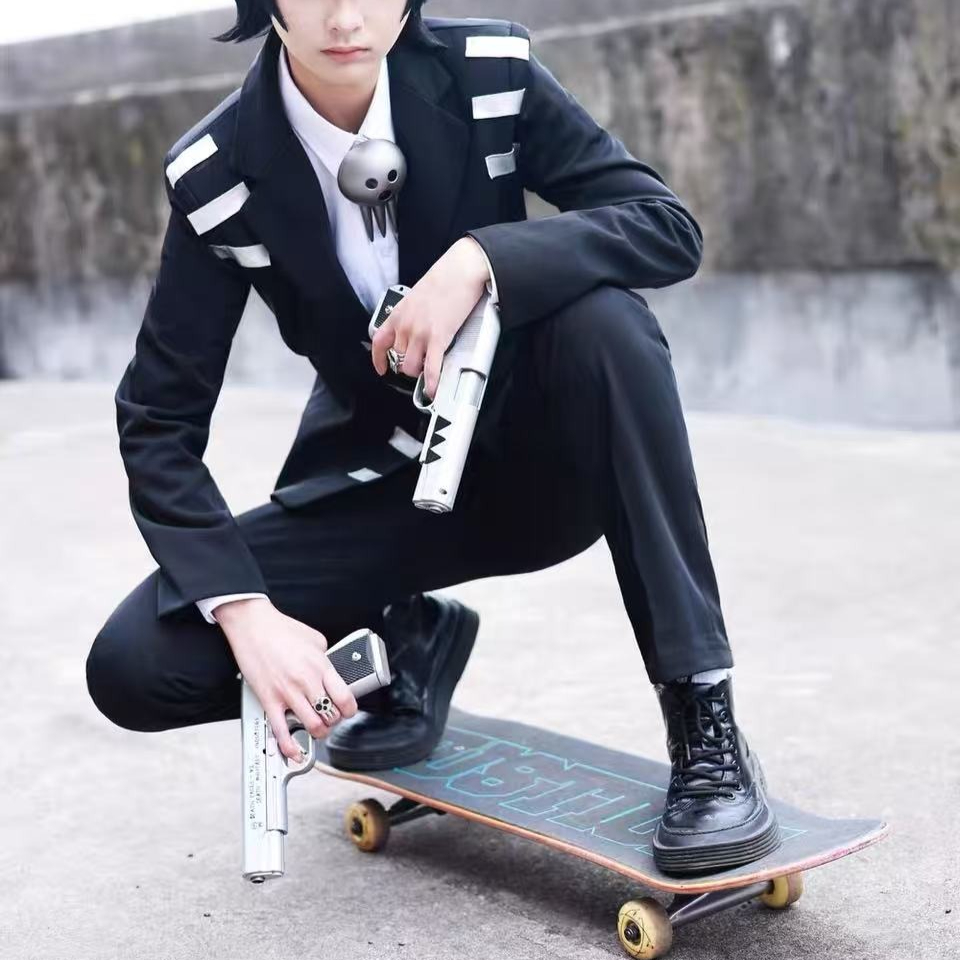Costume de cosplay Anime Soul Eater, tenues de Maka Albarn, uniforme de Death The Kid, pour Halloween, Carnaval, Noël, tenues Evans
