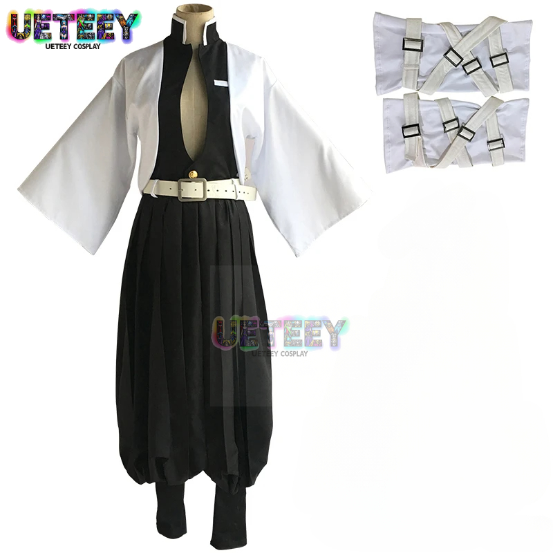 UETEEY Anime Shinazugawa Sanemi Costume Shinazugawa Genya Kimono Kendo Costume Anime vêtements
