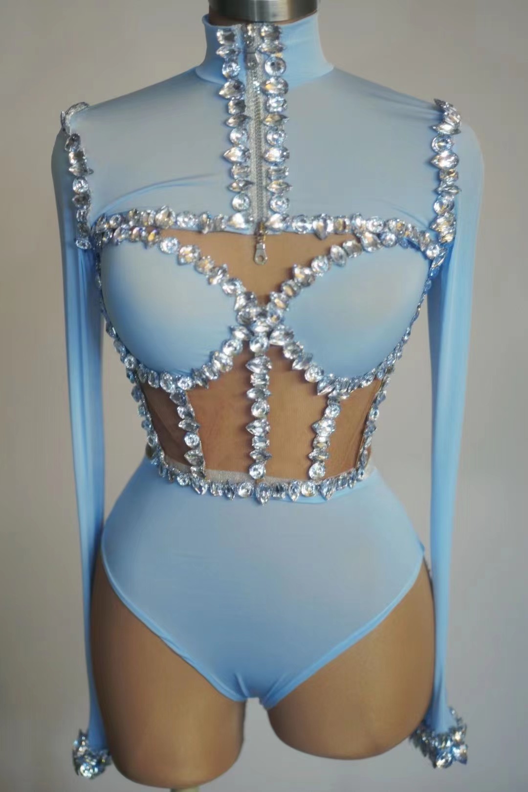 Body à diamants scintillants pour femmes, Costume de danse de Performance Sexy, vêtements de scène de chanteur et de danseuse, tenue de danse sur poteau en boîte de nuit