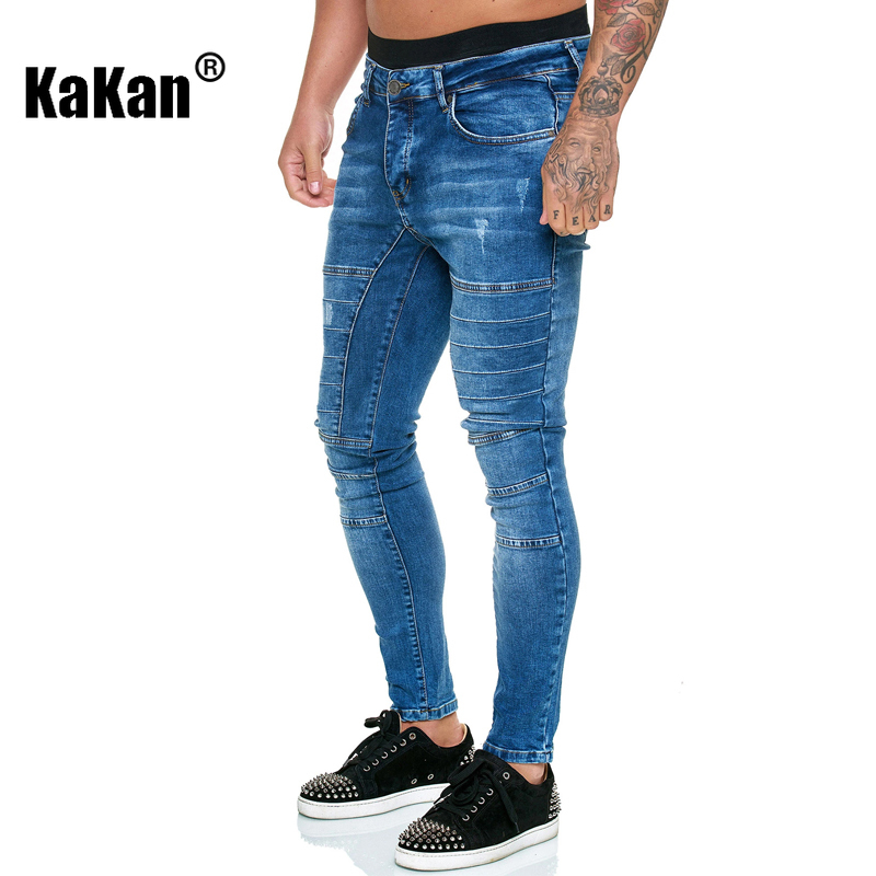 Kakan - Nouveaux jeans de moto à petites jambes pour hommes, jeans serrés Y2k, jeans de marque pour hommes