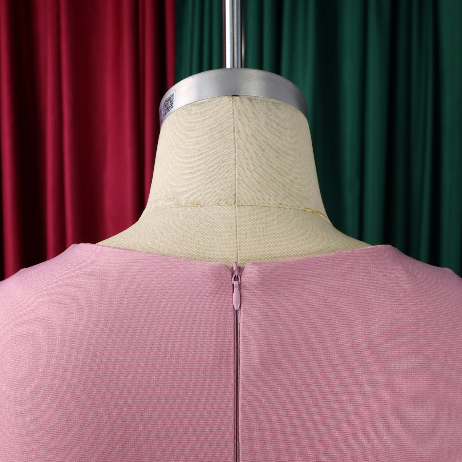Robes moulantes élégantes pour femmes, col rond, manches longues, décoration florale, gaine solide, paquet de hanches, mi-mollet, robe de travail professionnelle