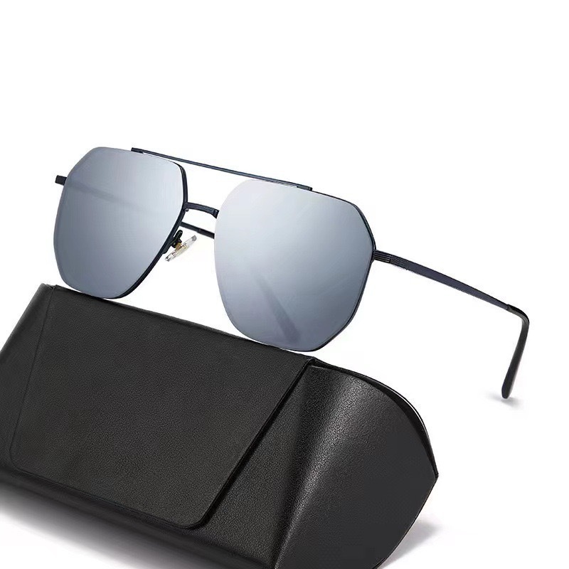 Lunettes de soleil pilote en métal pour hommes et femmes, pour la conduite en plein air, Vintage, rétro, miroir, Anti-reflet, UV400