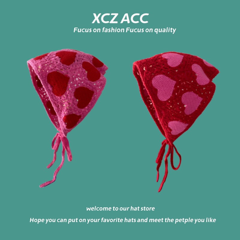 Foulard triangulaire Dopamine, bandeau Photo de voyage, chapeau creux tricoté, fleur fille bébé Y2k