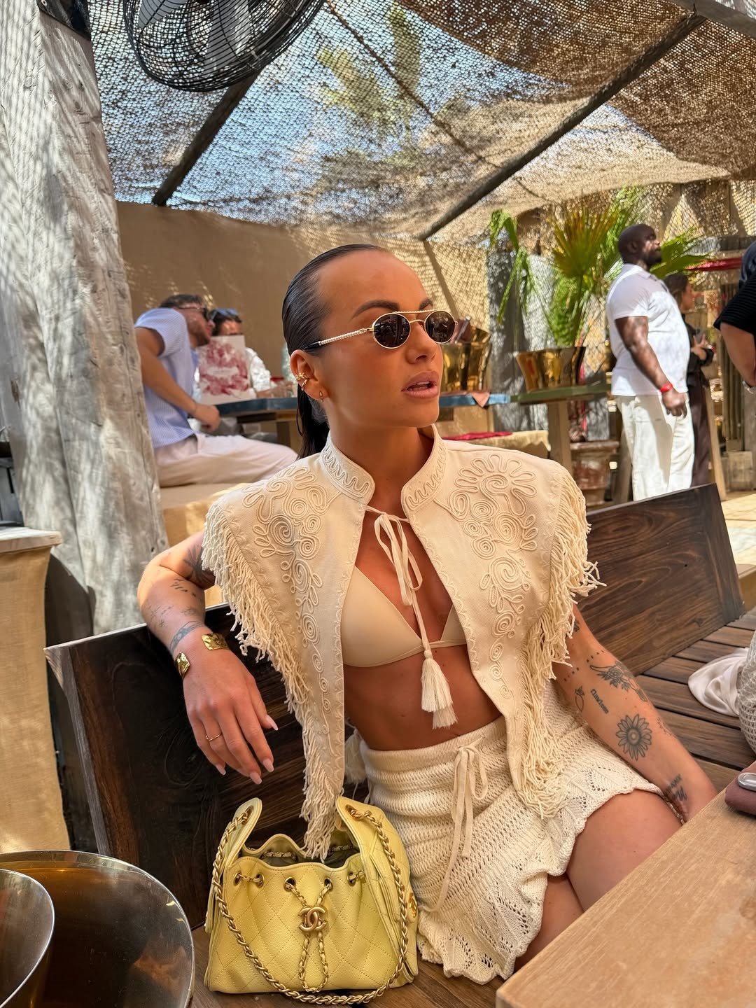 Haut court noir à imprimé pois et franges, sans bretelles, à lacets, pour femme, nouvelle collection été 2026, chic, pour soirée et vacances, style cape