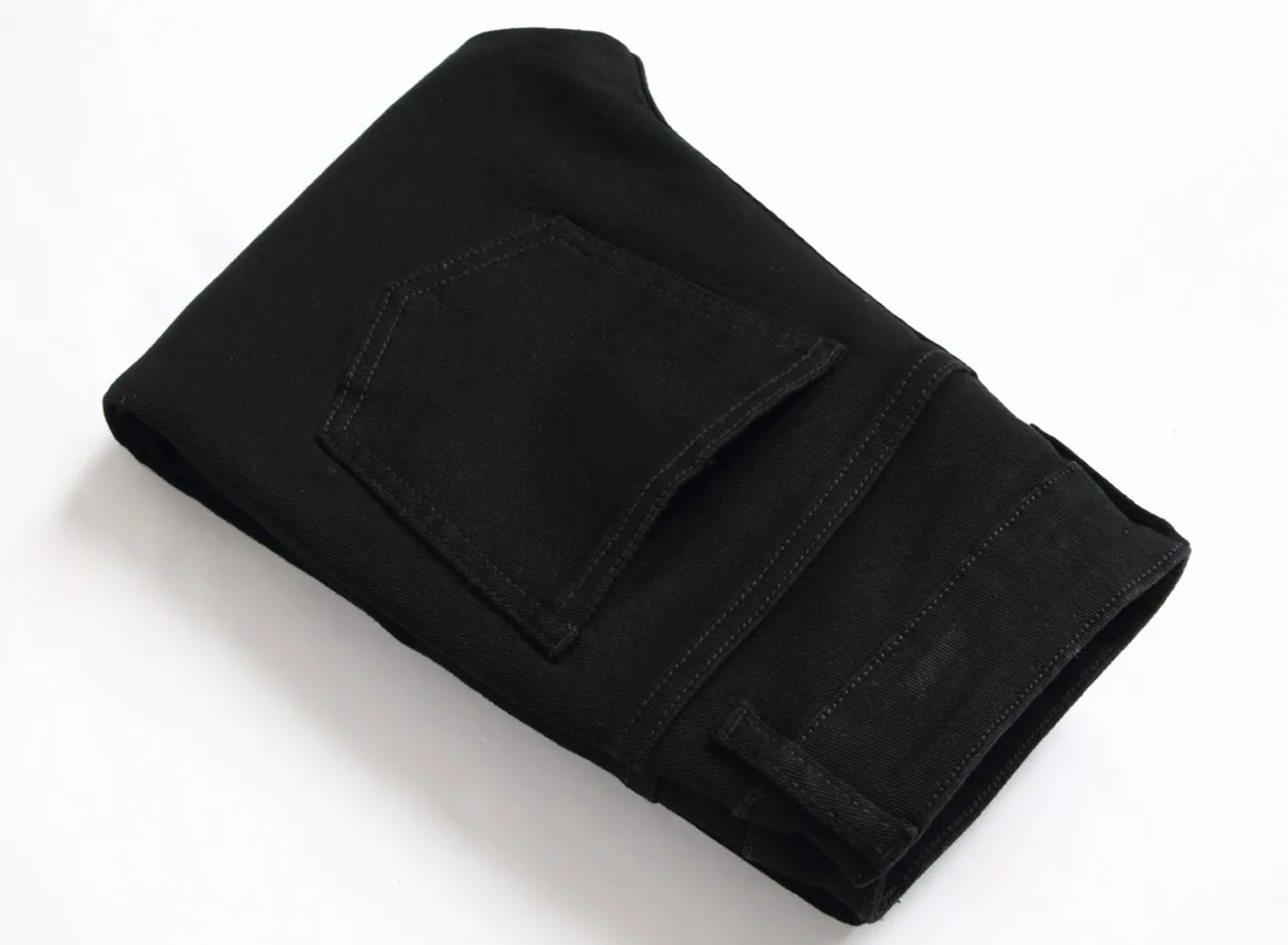 Jeans garçon denim pantalon enfants pantalon droit lavé en détresse taille moyenne poches cheville longueur pantalon grands enfants Streetwear 2025