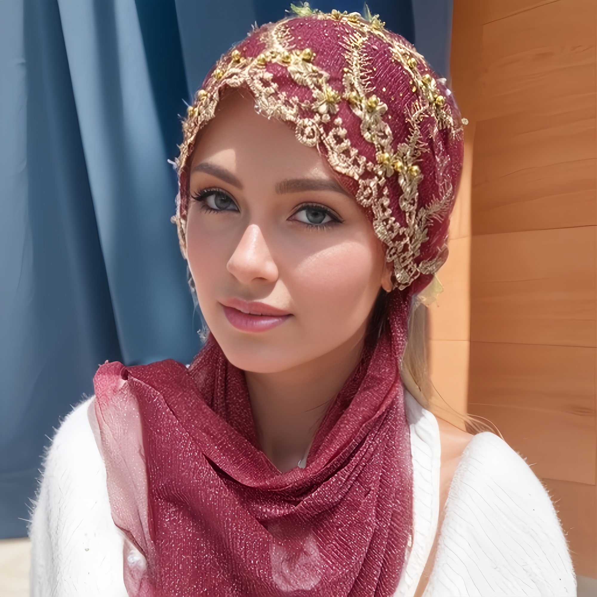 Chapeau brodé musulman pour femmes, bandeau Hijab musulman, écharpe instantanée, Turban islamique, splendide Bandana