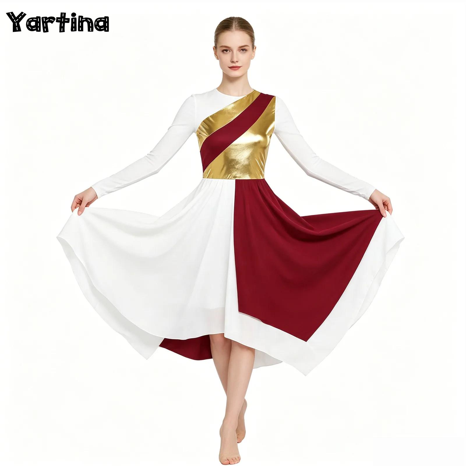 Tunique de danse lyrique pour femmes, robe superposée, Costume de culte chrétienne, robes d'église liturgiques, vêtements de danse