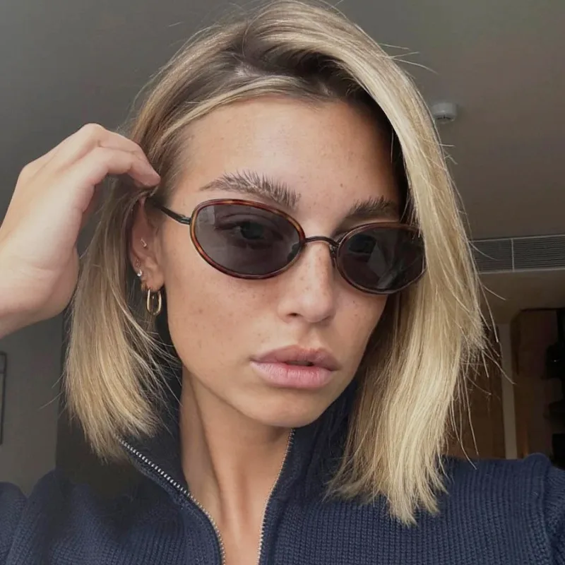 Vintage lunettes De soleil ovales femmes hommes marque Design métal écaille De tortue cadre voyage en plein air nuances rondes lunettes De soleil Gafas De Sol UV