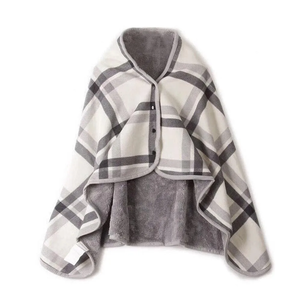 Dame multifonction double couche Tartan Plaid couverture écharpe Wrap châle hiver chaud шарф жletidhe élégant femmes châle écharpe hiver