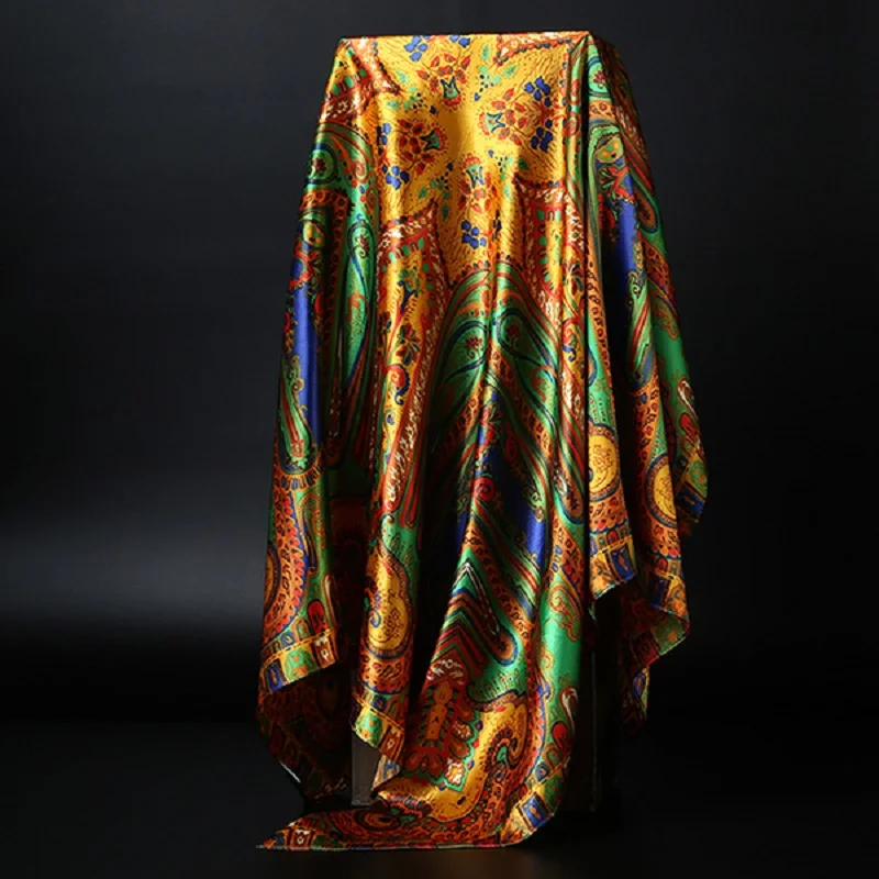 Foulard Hijab à la mode pour femmes, châles carrés, foulards de cheveux en Satin de soie pour femmes 90*90cm foulard Bandana pour la tête et le cou pour dames
