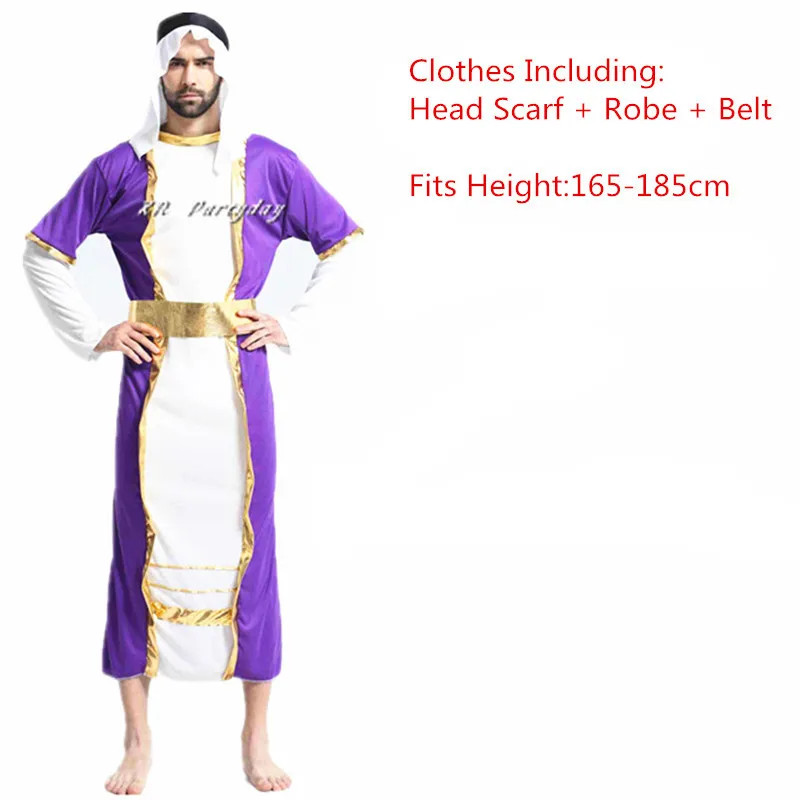 Robe de Cosplay Arabe du Moyen-Orient pour Homme et Femme, Vêtements de Carnaval pour Adulte, Décoration de ixd'Halloween